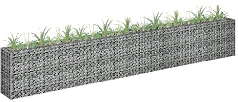 Home & Garden Item-Gabion Raised Bed Galvanised Steel 360x30x60 cm