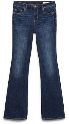 VERO MODA Femme Vmflash Mr Flared Jeans Li3303 GA Noos, Bleu Foncé Denim, L / 30L EU