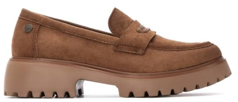 REFRESH - Mocasines Mujer Taupe - Calzado Cómodo y Versátil - Moda Casual - Modelo 17301201 (Talla 40)