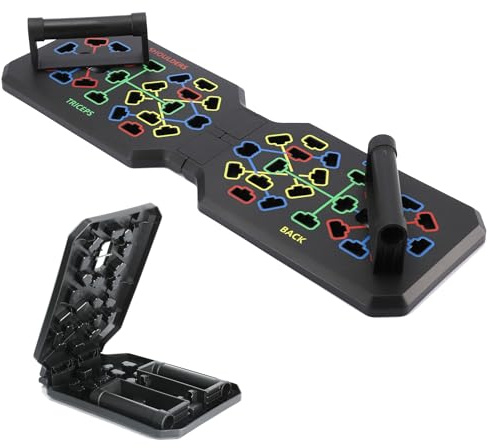 JurciCat Planche a pompe pliable et portable 12 en 1 avec poignées Planche pompe musculation Idéale pour un entraînement complet du corps et un renforcement efficace