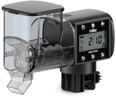 Dispensador de alimentos para peces de 500 ml, alimentador automático alimentado por pilas con temporizador ajustable para tanques de acuario, comedero de peces de gran capacidad