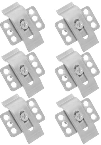 FOMIYES Lot de 6 Fixations en Métal pour Évier sous Plan Clips Support Lavabo Installation Stable et Solide pour Usage Résidentiel et Commercial