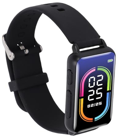 ZAICOLER Orologio Registratore Vocale, Dispositivo di Registrazione Indossabile per Trascrizione ChatGPT in Lega di Zinco e Silicone 180mAh con Registratore Digitale (64GB)