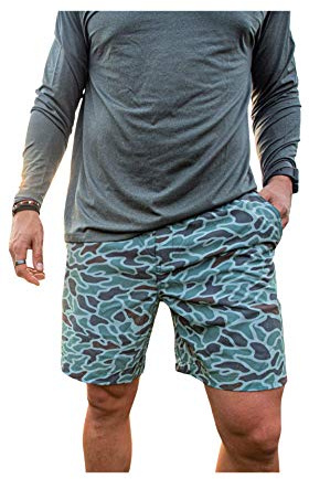 Burlebo Men's Everyday Shorts (Retro Duck Camo, Large)