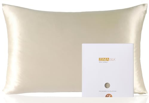 ZIMASILK - Funda de cojín y almohada de 100 % seda, para cabello y piel, doble cara, de seda pura de morera, 1 unidad, 80 x 80 cm, 19 mommes