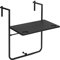 WOLTU Balkonhängetisch Klappbar, Balkontisch zum Hängen, Hängetisch für Balkongeländer, Beistelltisch Klapptisch mit 3 Höhenverstellbar, Tischplatte 60x36 cm, in Rattan-Optik, Schwarz