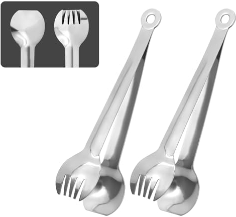 2pcs Pinze per zucchero, Pinze per Ghiaccio, MILLION SOURCE Mini Acciaio Inox Pinze per Servire, per Antipasti, Cubetti di Ghiaccio, Ideali per Cucina, Bar, Buffet, Caffè(15,2 cm, Argento)