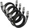 EBXYA Lot de 4 Câbles XLR 3 m - Symétrique à 3 Broches vers Femelle - Câble de Microphone DMX