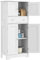HOMCOM Kitchen Cupboard, Modern Freestanding Kitchen Storage Cabinet with Doors and Shelves, Kitchen Cabinet with Drawer and Adjustable Shelf, White