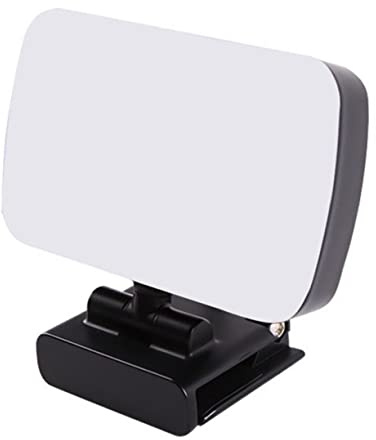 DIYEAH Luz Led para Videoconferencia con Clip Regulable Luz Portátil para Ordenador y Webcam con Ángulo Ajustable Horizontal y Vertical para Streaming y Reuniones Online