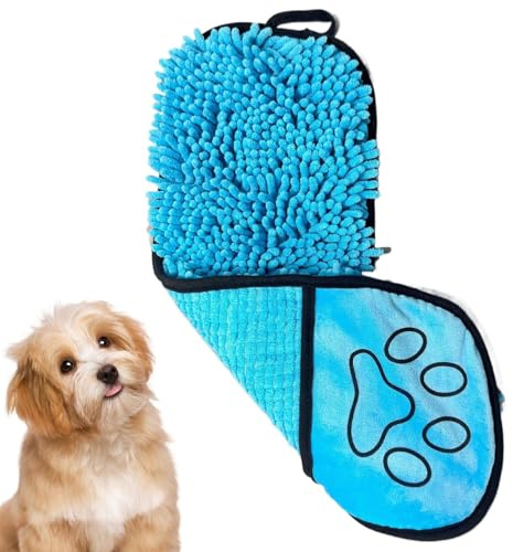 Nybhyjka Asciugamano da bagno per cani, asciugatura rapida, assorbenti, asciugamani assorbenti per animali domestici, per cuccioli, gatti, doccia, finestre, porte, lavaggio auto, casa, interni ed