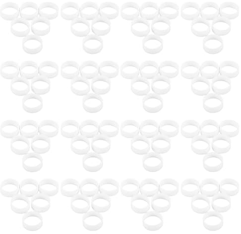 SHINEOFI Bridas para Cables de Silicona Reutilizables, Anillos de Goma Elásticos para Organización de Cables, Paquete 500 Unidades, Uso en Hogar y Oficina, Color Claro, Diámetro 12 Mm,