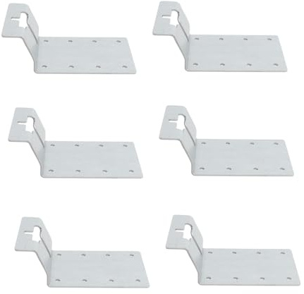 Fyearfly Soporte de montaje en T de hierro galvanizado de 7,6 cm, adaptador de valla resistente, accesorio estable para exteriores, buzón, carteles, uso en jardín, paquete de 6