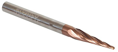 YONICO Tapered Endmill Ball Nose Router Bits CNC Engraver Solid Carbide Spiral 1/16-Inch 1/4-Inch Shank 37412-SC