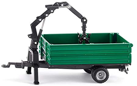 siku 2896, Oehler Kombiwagen, 1:32, Metall/Kunststoff, Grün, Inkl. aufgebautem Kran und 3 Aufsätzen