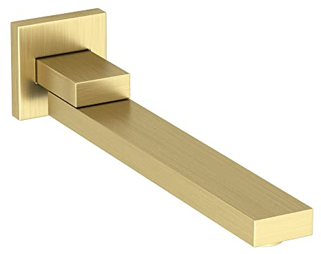 AYIVG, set doccia da bagno pieghevole in ottone spazzolato dorato a parete per vasca da bagno