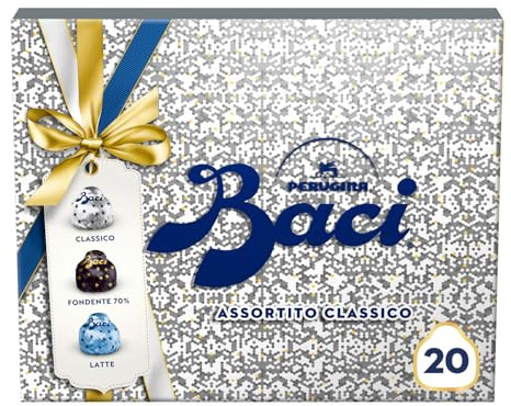 BACI PERUGINA Cioccolatini Assortiti ripieni al Gianduia, Scatola Regalo Classica 250g