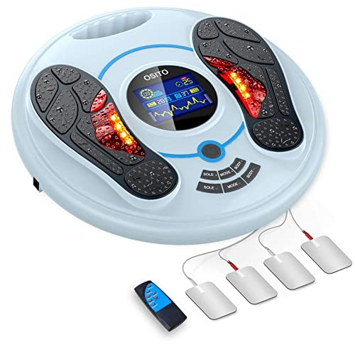 Stimulateur Circulatoire pour Jambes OSITO - Appareil Massage Circulation Sanguine, 25 Modes, 99 Niveaux d'Intensité, Soulagement Douleurs et Relaxation