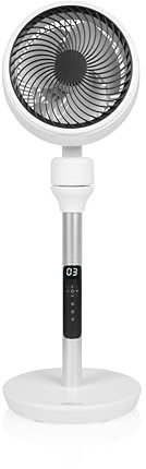 Princess Fan, Air Circulator, Quiet, 3D Oscillation, Room-wide Freshness, for Bedrooms, 12 Speeds, 4 Modes, 8 Hour Timer, Remote Control, Standing Fan