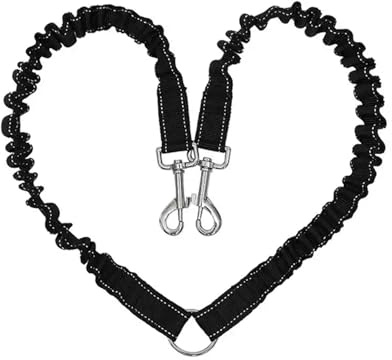 Double Dog Lead for Walking 2 Dogs No Tangle, Double Lead for 2 Dogs No Tangle, Dog Lead Splitter 2 Way for Small, Medium, Large Adjustable 19.6 to 31.4 Inches