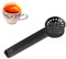 Pinze Stringi-Bustina da Tè, Accessori in Acciaio Inox Filtro Dispenser Pinza per Amanti del Tè Regali (Nero)