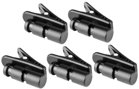POPETPOP Clips para Cables de Auriculares y Micrófono Resistente al Desgaste 2,5-4,0 Mm 5 Piezas Grandes para Sujetar Cables Color Negro para Correr y Senderismo