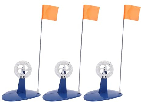 Alomejor Bandera de Pesca en Hielo Antifrío, Material Robusto, Color Brillante, Juego de 3 uds. para Aficionados a la Pesca en Hielo