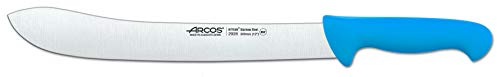 Arcos Couteau Boucher Professionnel - Lame Acier Inoxydable NITRUM 30 cm - Coupe Précise et Durable - Manche Ergonomique Polypropylène Bleu - Série 2900