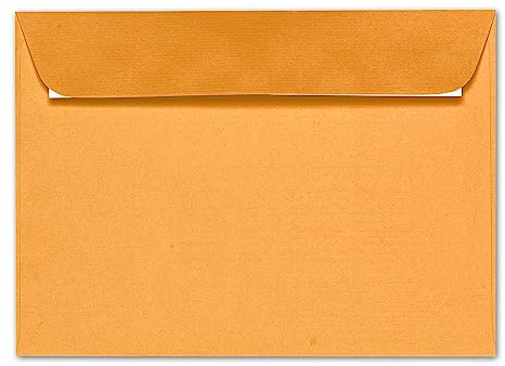 ARTOZ 25x Briefumschläge DIN C5 Orange (Mango) - 229 x 162 mm Kuvert ohne Fenster - Umschläge selbstklebend haftklebend - Serie Artoz 1001