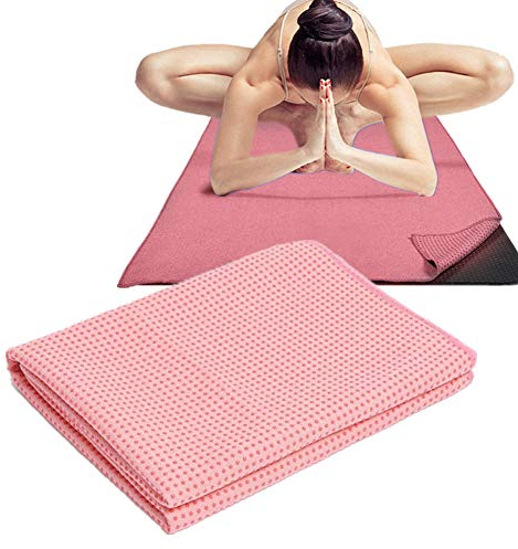 Yogatuch rutschfest Yoga Handtuch rutschfest Matte Handtuch für die Übung Handtuch für Yoga Mat Rutschfestes Trainingsmattenhandtuch pink,-