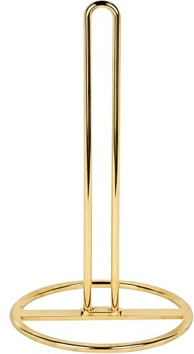 Gold Kitchen Roll Holder Free Standing, OBODING, Paper Towel Holder Countertop for Standard and Large Sized Rolls(Gold)