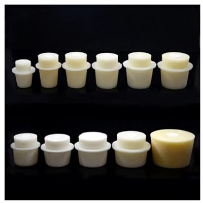 5 st Laboratorium Silikon Bung med hålstoppare Airlock Bubbler Homebrew Jug Gum Triangular Flaskpropp (Size : 5pcs 21-25mm)