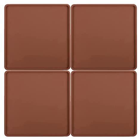 4 PCS Extra Thick Silicone Dehydrator Sheets With Edge - Fruit Vegetables Leather Trays for Liquids - Liner and Mats Accessories for Kitchen Dehydrator