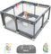 Kidoola Baby Playpen with Padded Frame & Mesh Walls, Baby Play Pen with Balls, Pull Rings, Playpen for Baby and Toddlers, Ideal for Indoor & Outdoor, Baby Play Pen with Mat - Unisex (127x127x65cm)
