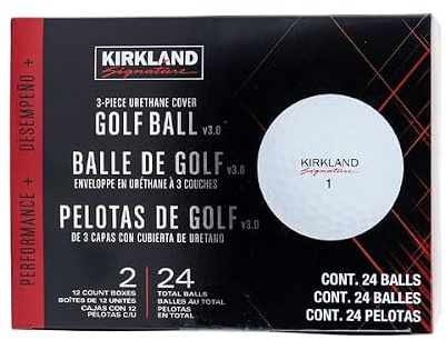 KIRKLAND Signature - Pelota de golf de 3 piezas con cubierta de uretano, 24 pelotas