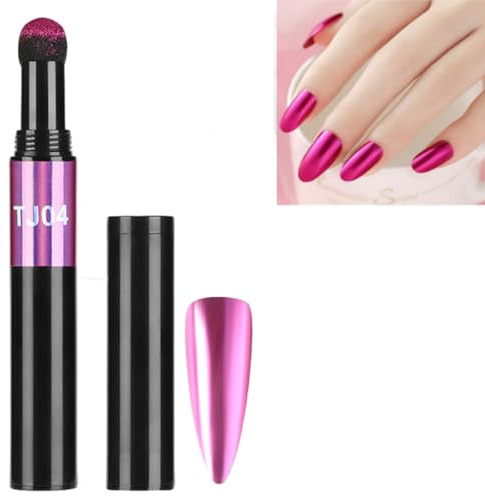 Aurora – Stylo à poudre chromée à coussin d'air, stylo à poudre à ongles holographique chromé, stylo à poudre à ongles chromé, stylo à poudre à ongles à coussin d'air chromé, effet miroir métallique