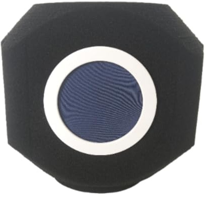 KiBcsLic Pantalla antiviento para micrófono, filtro de reflexión que absorbe el sonido, espuma profesional para cabinas vocales en interiores y exteriores, Azul