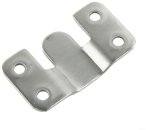 Stainless Steel Wall Mount Picture Hanger with Z Clip Bracket, Interlocking Picture Hook for Heavy Duty Frame Hanging, Furniture Wall Secure Hardware Set(L)