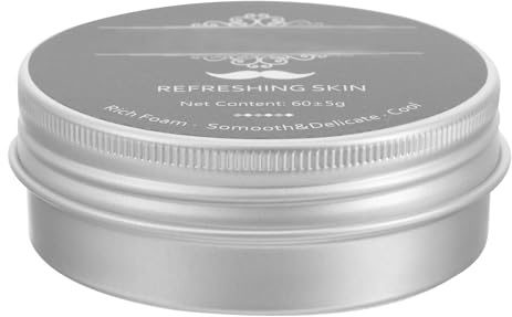 BESTYASH Jabón de Afeitar para Hombres y Aceite Esencial, Pastilla Portátil para Vello Facial, Uso en Viajes, Limpieza Superior y Fácil de Usar