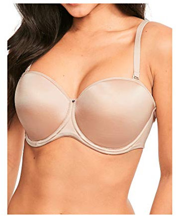 Fantasie Women's Aura Shaped Underwired Bra Without Straps T-Shirt, Opaque, Ecru/Beige, 36DD