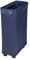 WENKO Wäschesammler Corno Navy, schmaler Wäschekorb mit vier leichtgängigen Rollen, Wäschetruhe aus 100% Polyester, Fassungsvermögen 43 L, (B x H x T): 18,5 x 60 x 40 cm