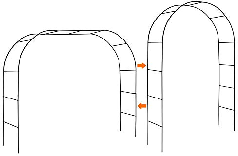 Mr. Ton Metal Garden Arch, Black Garden Arbor Pergola for Indoor Outdoor Lawn Garden Various Climbing Plants, 240Hx 140 W, Black