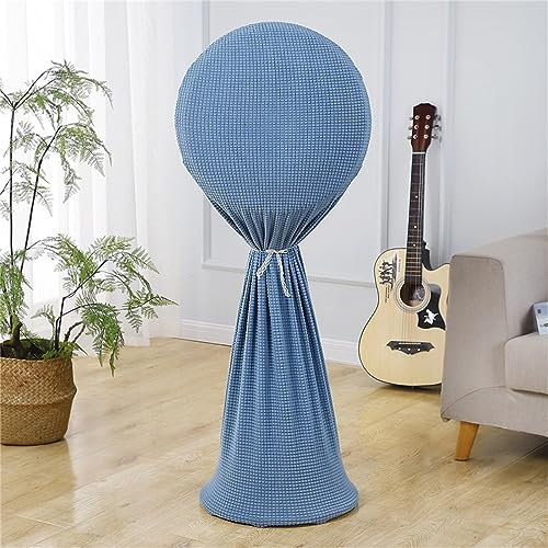 Treer Fan Dust Cover, Dustproof Electric Fan Cover Washable All Inclusive Fan Cover Moisture-Proof Protective Cover for Standing Round Floor Fans (one size,Misty Blue)