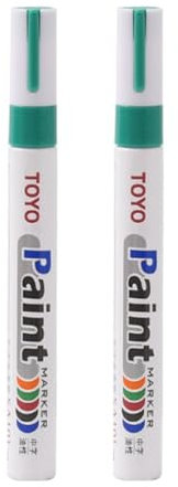 Worparsen 2 pennarelli permanenti impermeabili per pneumatici di auto, veicoli e moto, colore verde