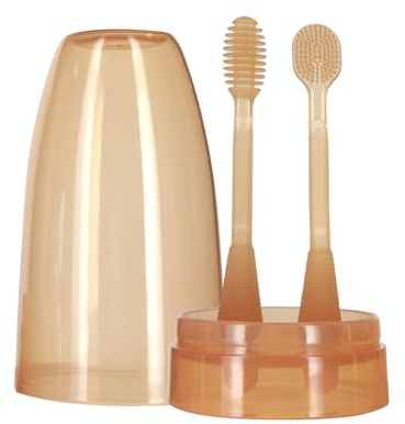 Brosse à dents 3 en 1 pour nouveau-né, brosse à dents en silicone souple, brosse à dents de massage pour bébé, brosse à dents de bébé à tout-petit, brosse à dents pour la langue