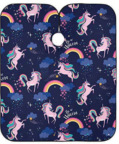 Mantellina Da Taglio Arcobaleno Uni-Corn Art, Mantelle Per Parrucchiere Professionale Mantella Taglio Capelli Fashion Parrucchiere Panno Grembiule Per Adulti Bambini Parrucchiere