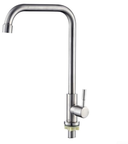 Besttoolifes SUS304 - Grifo mezclador de cocina con pulverizador extraíble, acero inoxidable SUS304 con 3 funciones para cocina, grifo de cocina de arco alto de una sola manija, acero cepillado