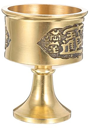 ABOOFAN 1 Pc Copa De Vino De Copa De Cobre Copas De Comunion Cáliz De Oro Taza De Ofrenda Cáliz De Comunión Ofreciendo Accesorio Recipiente De Agua Cuenco Budista Golden