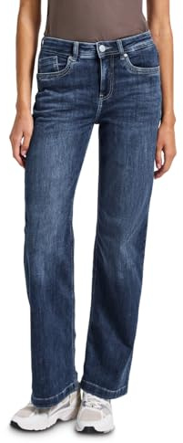 Street One 3715695 Vaqueros de Pierna Ancha, Mid Blue Soft Washed, 32W / 32L Mujeres