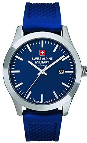 Swiss Alpine Military Herren Armbanduhr Combat Basic mit Silikonarmband, 10 Bar, 43 mm, 70.551.835